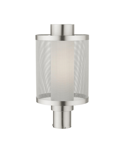 Shop Livex Nottingham 1 Light Post Top Light In Brushed Nickel