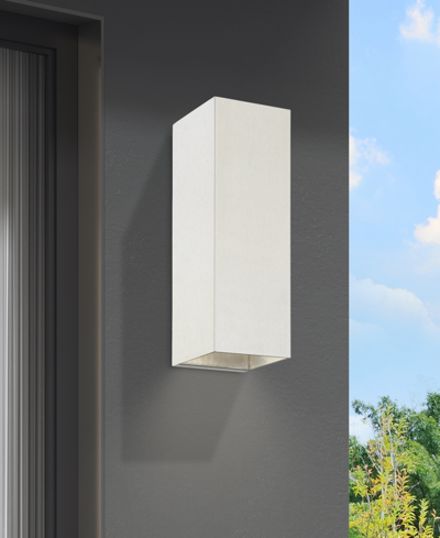Livex Derby 1 Light Outdoor And Indoor Ada Large Sconce In Brushed Nickel