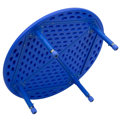 Shop Flash Furniture 45'' Round Blue Plastic Height Adjustable Activity Table