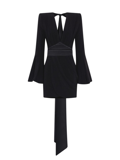 Shop Zhivago Women's The Fan V-neck Minidress In Black