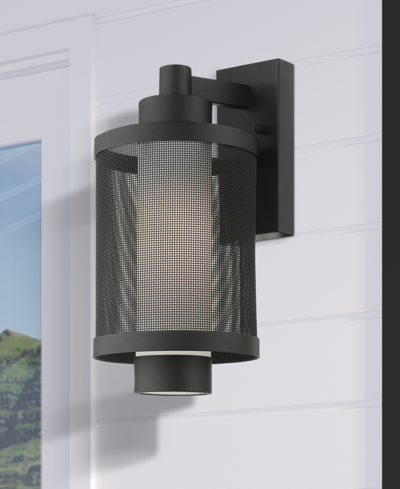 Livex Nottingham 1 Light Wall Lantern In Textured Black