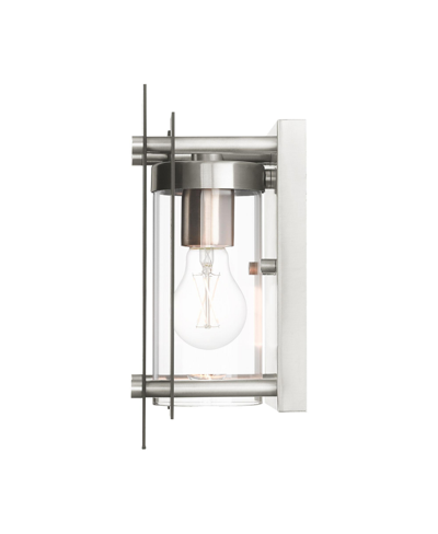 Livex Utrecht 1 Light Outdoor Wall Lantern In Black With Brushed