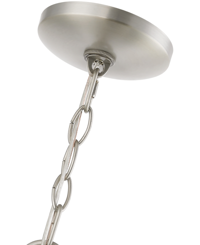 Livex Wentworth 2 Light Outdoor Medium Pendant Lantern In Brushed Nickel