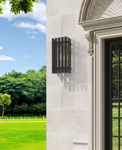 Livex Greenwick 1 Light Outdoor Wall Lantern In Black With Satin Brass