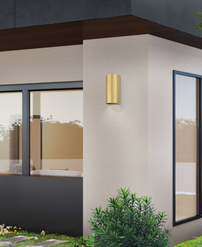 Livex Bond 1 Light Outdoor And Indoor Ada Medium Sconce In Satin Gold