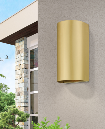Livex Bond 1 Light Outdoor And Indoor Ada Medium Sconce In Satin Gold