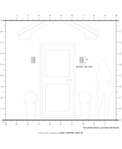 Livex Derby 1 Light Outdoor And Indoor Ada Small Sconce In Brushed Nickel