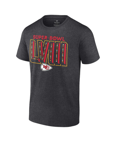 Shop Fanatics Men's  Heather Charcoal Kansas City Chiefs Super Bowl Lviii Big And Tall T-shirt
