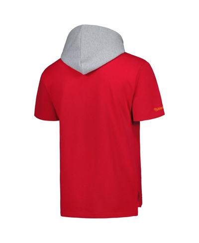 Mitchell & Ness Men's  Red Tampa Bay Buccaneers Postgame Short Sleeve Hoodie In Red