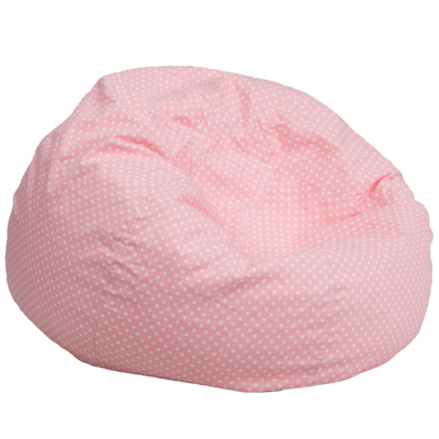 Shop Flash Furniture Oversized Light Pink Dot Bean Bag Chair