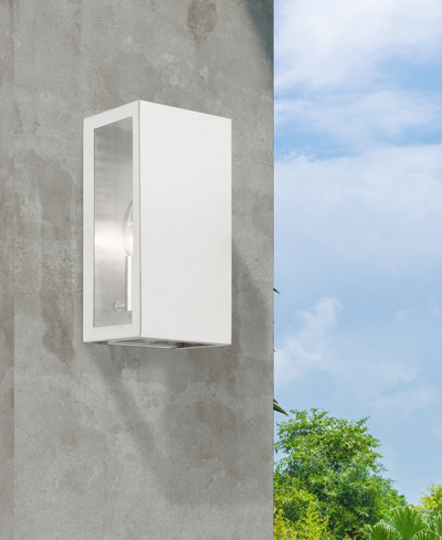 Livex Winfield 2 Light Outdoor Ada Medium Sconce In Brushed Nickel