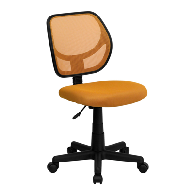 Shop Flash Furniture Mid-back Orange Mesh Swivel Task Chair