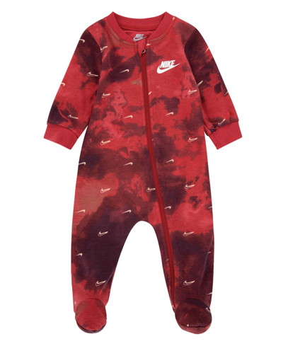 Shop Nike Girls Or Boys Printed Footed Coverall In Gym Red