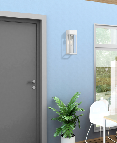 Livex Barrett 1 Light Outdoor Wall Lantern In Painted Satin Nickel With