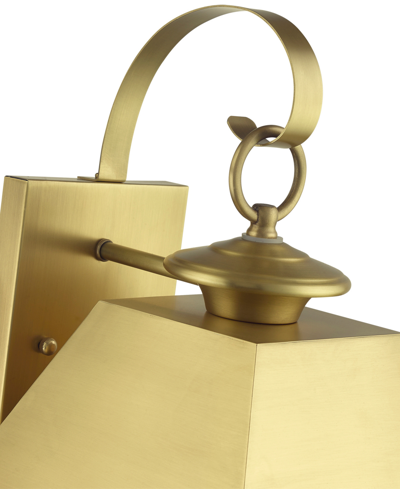 Livex Wentworth 2 Light Outdoor Medium Wall Lantern In Natural Brass
