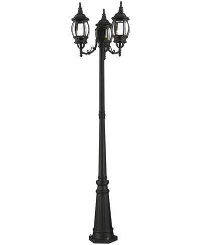 Livex Frontenac 3 Light Outdoor Post Light In Textured Black