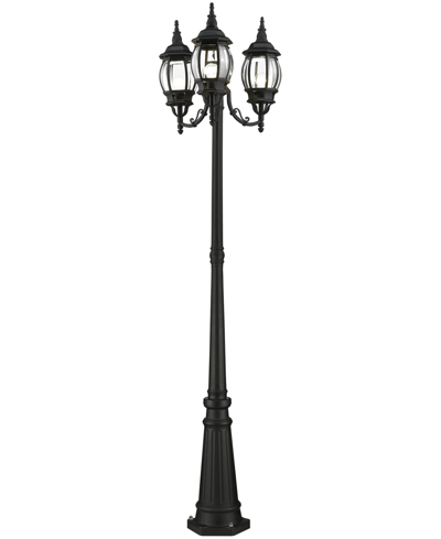 Livex Frontenac 3 Light Outdoor Post Light In Textured Black