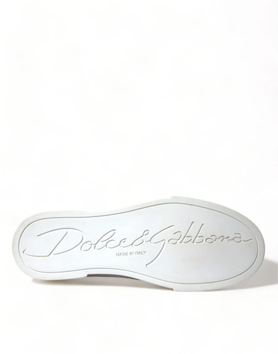 Shop Dolce & Gabbana Gold White Brocade Low Top Sneakers Women Women's Shoes