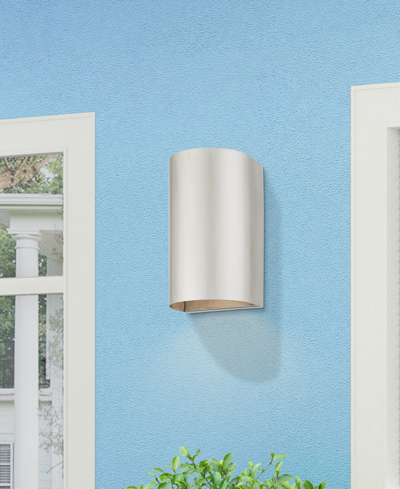 Livex Bond 1 Light Outdoor And Indoor Ada Small Sconce In Brushed Nickel