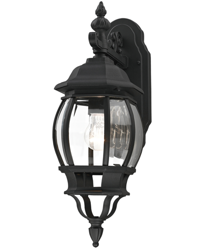 Livex Frontenac 1 Light Outdoor Wall Lantern In Textured Black