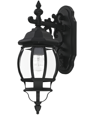 Livex Frontenac 1 Light Outdoor Wall Lantern In Textured Black