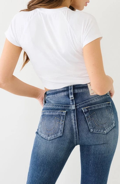 True Religion Brand Jeans Rib Logo Crop T-shirt In White