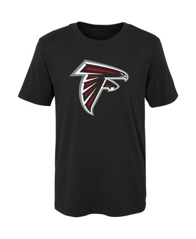 Outerstuff Little Boys And Girls Black Atlanta Falcons Primary Logo T-shirt In Black