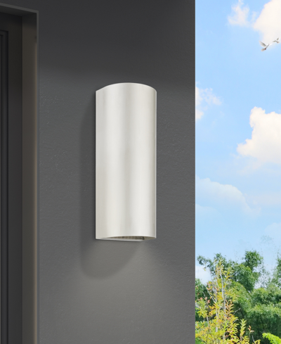 Livex Bond 1 Light Outdoor And Indoor Ada Large Sconce In Brushed Nickel