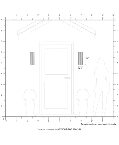 Livex Bond 1 Light Outdoor And Indoor Ada Large Sconce In Brushed Nickel