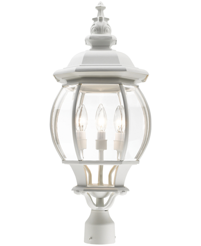 Livex Frontenac 4 Light Outdoor Wall Lantern In Textured White