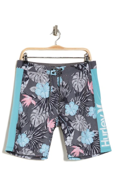 Shop Hurley Hibiscus Board Shorts In Dark Grey
