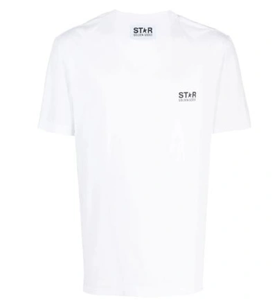 Shop Golden Goose T-shirts And Polos In Optic White/ Black