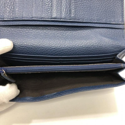 Shop Gucci Blue Leather Wallet  ()