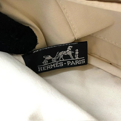 Shop Hermes Hermès Pochette Bolide Grey Cotton Clutch Bag ()