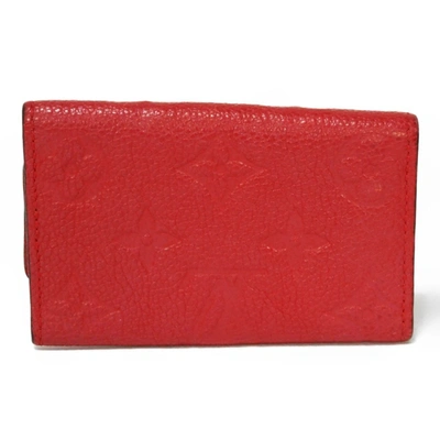 Pre-owned Louis Vuitton Multiclés Red Leather Wallet  ()
