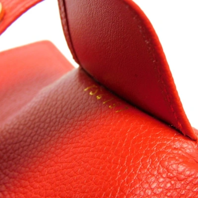 Pre-owned Louis Vuitton Multiclés Red Leather Wallet  ()