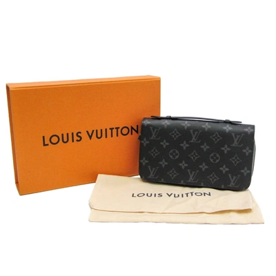 Pre-owned Louis Vuitton Zippy Xl Black Canvas Wallet  ()
