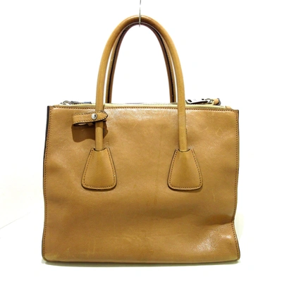 Shop Prada Brown Exotic Leathers Tote Bag ()