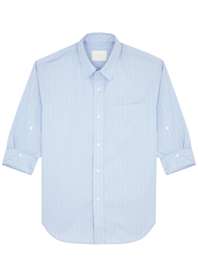 Shop Citizens Of Humanity Kayla Striped Cotton Shirt In Blue