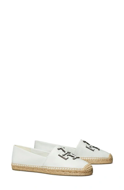 Tory Burch Ines Leather Platform Espadrilles In Gardenia