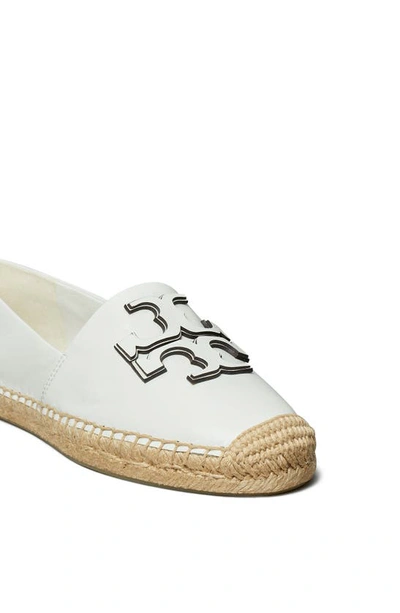 Tory Burch Ines Leather Platform Espadrilles In Gardenia