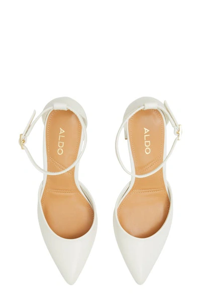 Aldo Millgate Block Heel Pointed Toe Sandal In White