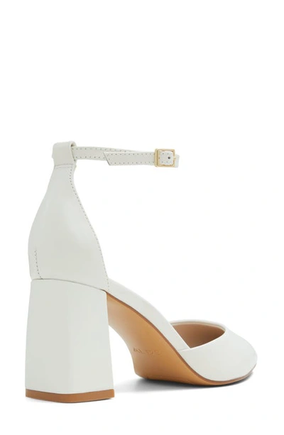 Aldo Millgate Block Heel Pointed Toe Sandal In White