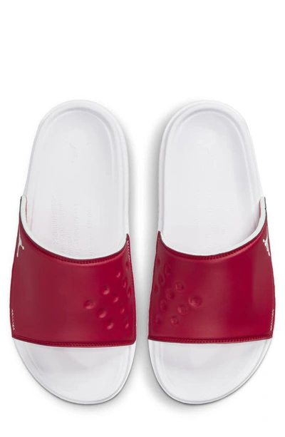 Shop Jordan Play Slide Sandal In Varsity Red/ White/ White