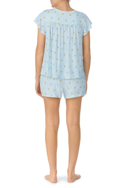 Shop Kate Spade Short Pajamas In Blue Stripe