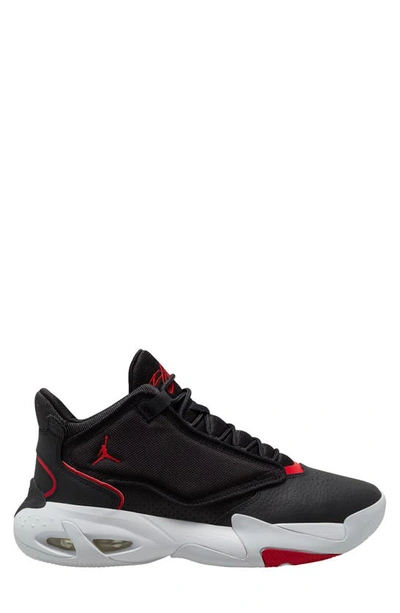 Shop Jordan Max Aura 4 Basketball Shoe In Black/ University Red/ White
