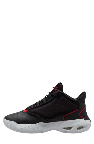 Shop Jordan Max Aura 4 Basketball Shoe In Black/ University Red/ White