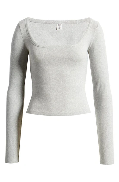 Shop Bp. Rib Stretch Cotton T-shirt In Grey Heather