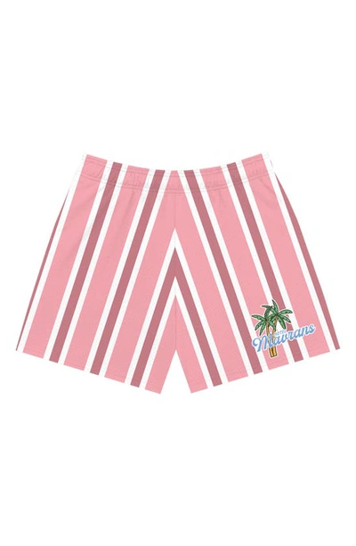 Shop Mavrans Beverly Hills Mesh Shorts In Pink