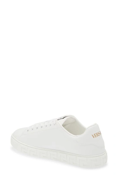 Shop Versace Greca Sneaker In White